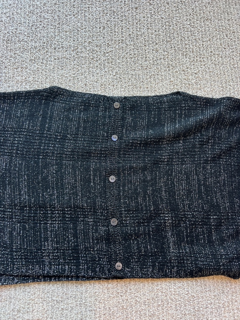 BCBGMaxAzria Black with metalic/silver Fleck Knit Top - Picture 4 of 4